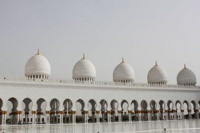 View of mosque against clear sky