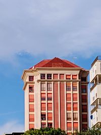 Orange building and blue sky 