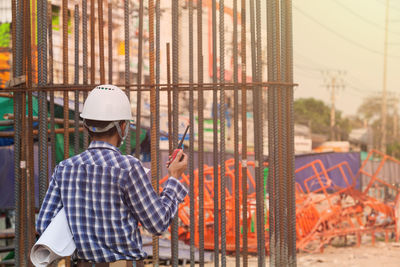 Man working at construction site