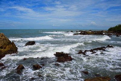 Scenic view of sea against sky