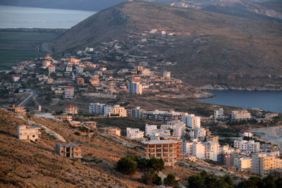 High angle view of cityscape