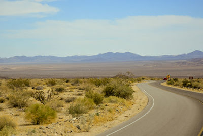 Road passing through a desert