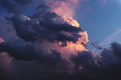 Low angle view of sky during sunset