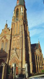 Low angle view of church against sky