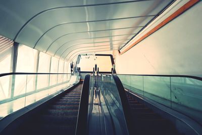 People on escalator