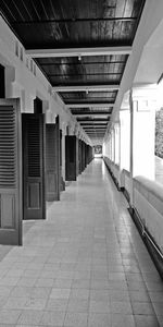 Empty corridor of building