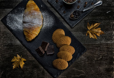 Cookies on wooden floor