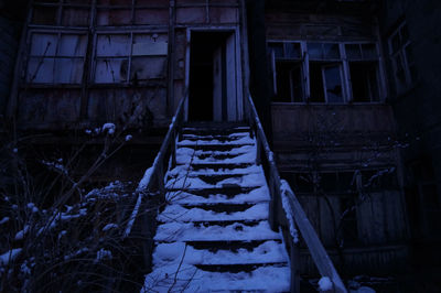 Abandoned staircase of old building