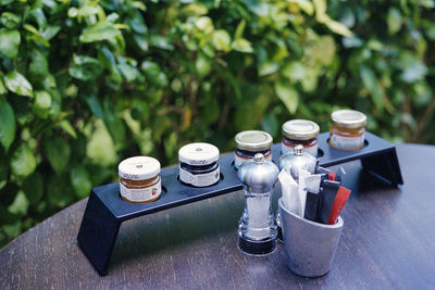Close-up of food on table