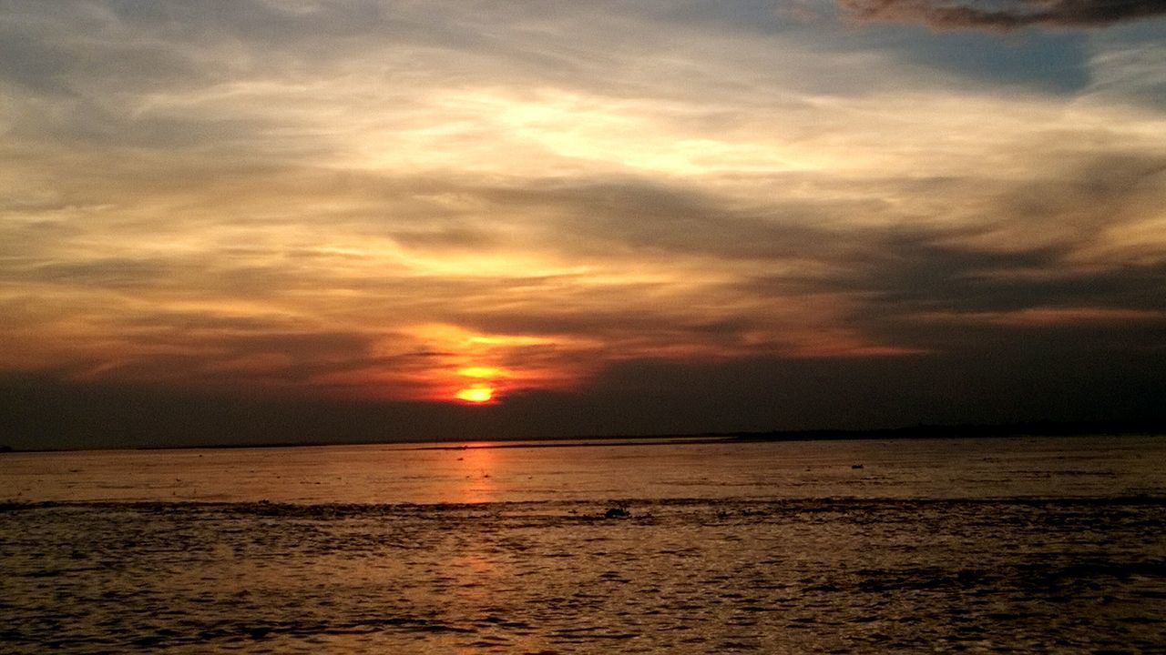 SCENIC VIEW OF SEA DURING SUNSET