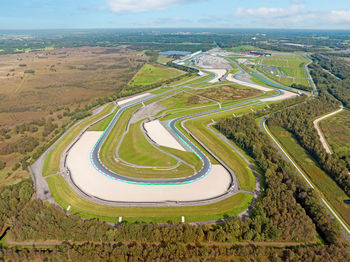 Aerial from the motor circuit in assen the netherlands