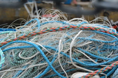 Close-up of fishing net