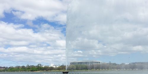 Scenic view of river against sky