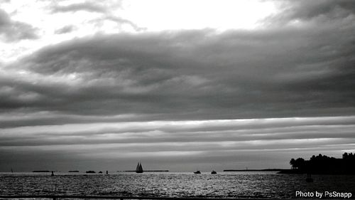 Scenic view of sea against sky