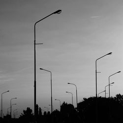 Low angle view of street light against sky