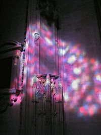 Illuminated lights at night