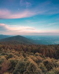 High angle view of landscape against sky