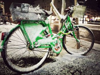 Bicycles on bicycle wheel
