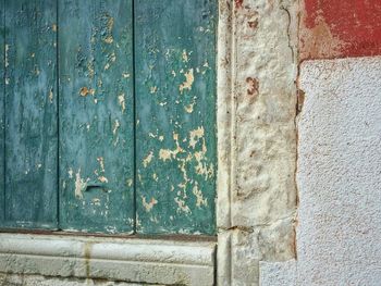 Close-up of wooden door