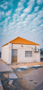 Exterior of old building against sky