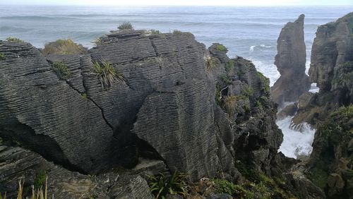 Rock formations at seaside