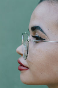 Close-up portrait of a woman
