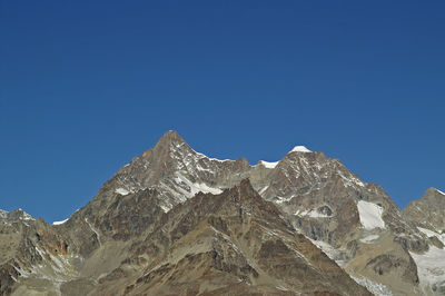 Scenic view of mountains against clear sky