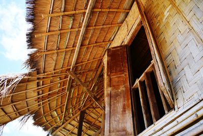 Low angle view of building under construction