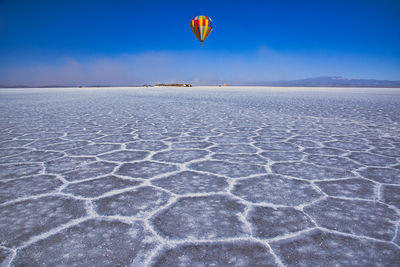 Uyuni salt lake in the dry season