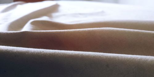 High angle view of bread on bed at home