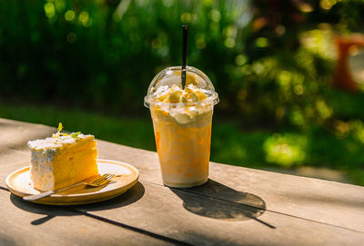 Close-up of drink on table