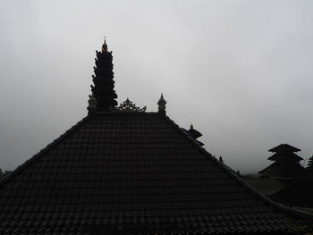 Low angle view of temple against sky