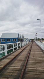 Blue cabins at busselton jetty, western australia, march 2016