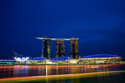 Illuminated city at night