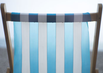 Full frame shot of striped beach chair