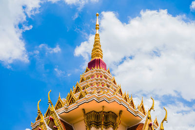 Low angle view of traditional building against sky