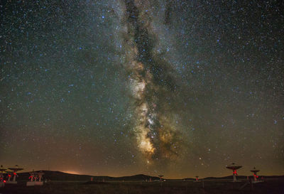 Star field against sky at night