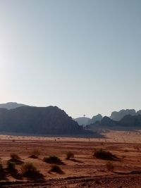 Scenic view of desert against sky