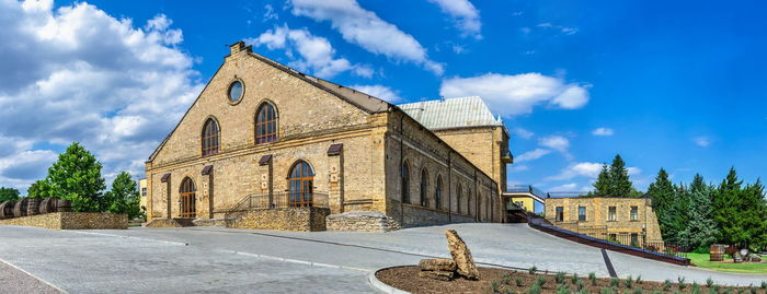 Prince trubetskoy winery castle in kherson region, ukraine, on a sunny summer day