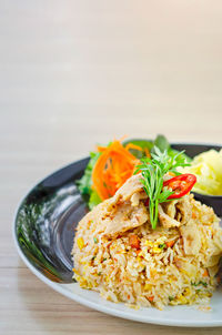 Close-up of food in plate