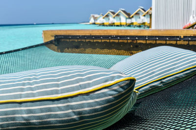 High angle view of swimming pool