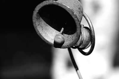 Close-up of rusty metal bell