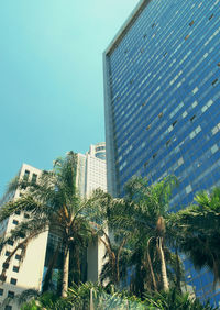 Low angle view of modern building against sky