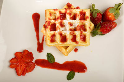 Close-up of dessert in plate