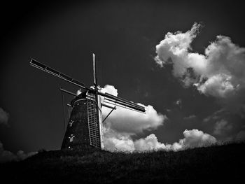 Low angle view of traditional windmill