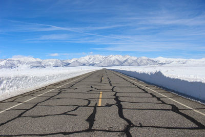 Scenic view of snow covered landscape against sky