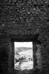 Stone wall of old building