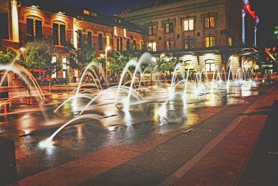 City street at night