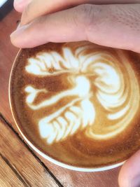 Close-up of cappuccino
