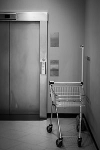 Empty room with open door